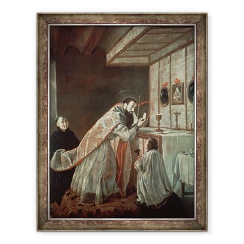 Tablou inramat - Francisco Rizi - Ultima masa a Sfantului Benedict, 60 x 80 cm Tablou inramat - Francisco Rizi - Ultima masa a Sfantului Benedict, 60 x 80 cm