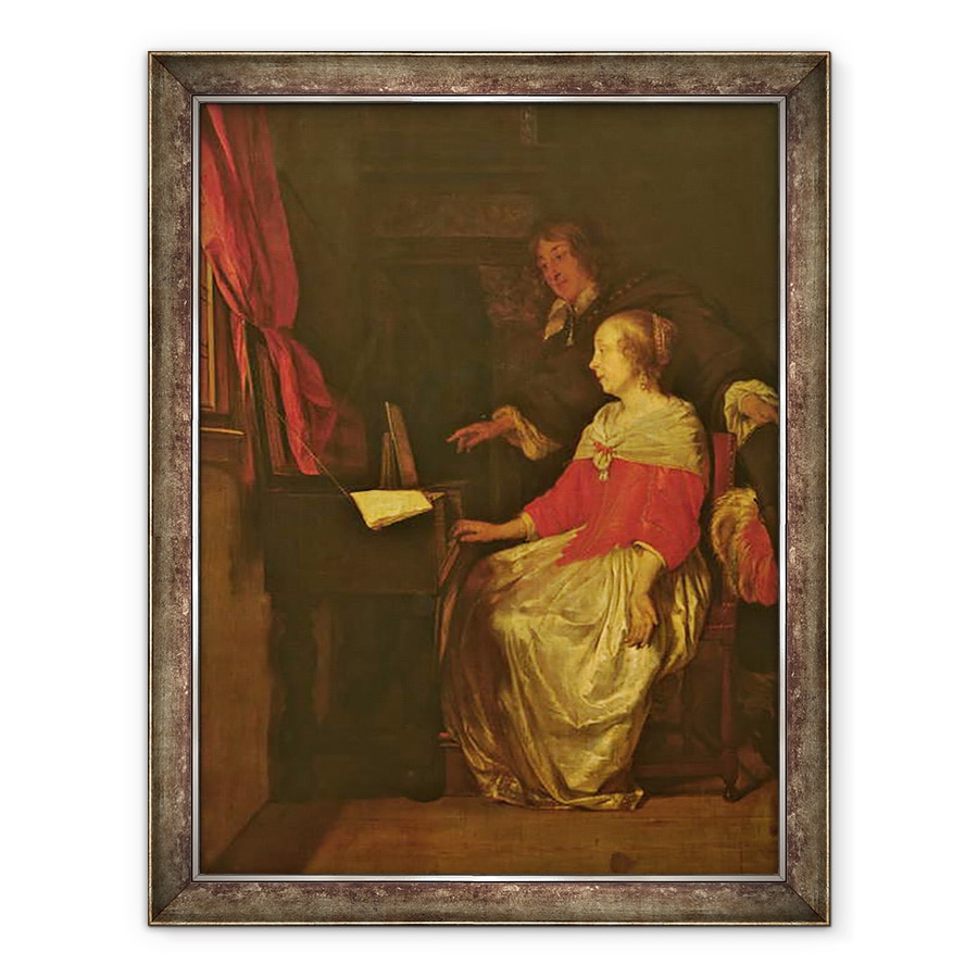 Tablou inramat - Gabriel Metsu - Lectia Virginala, 60 x 80 cm