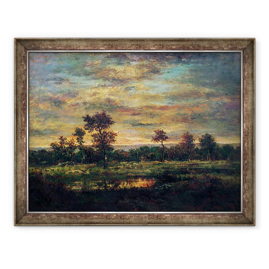 Tablou inramat - Theodore Rousseau - Iaz la marginea unui lemn, 60 x 80 cm