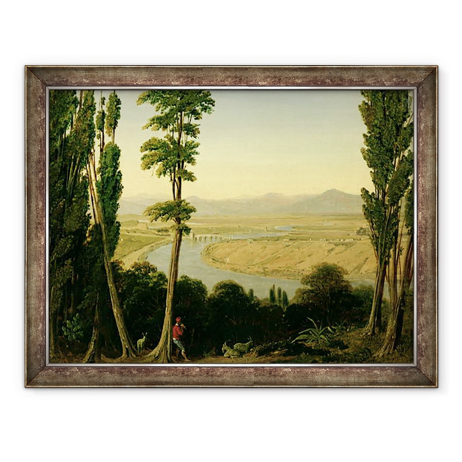 Tablou inramat - William Linton - O vedere a Tibrului si Campagna romana de la Monte Mario, 60 x 80 cm