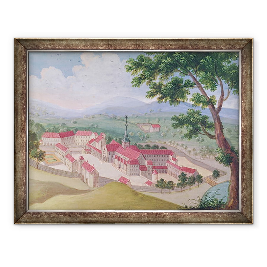 Tablou inramat - Louise Madelaine Cochin - Vedere generala a manastirii dinspre est, de la lAbbaye de Port-Royal, 60 x 80 cm