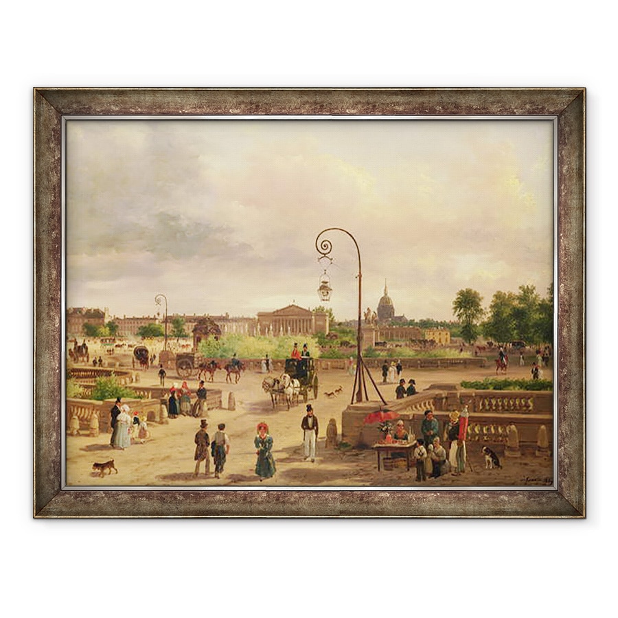 Tablou inramat - Giuseppe Canella - La Place de la Concorde in 1829, 60 x 80 cm
