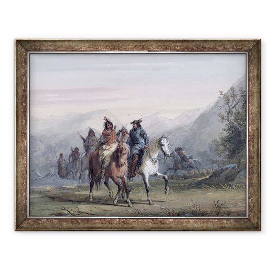 Tablou inramat - Alfred Jacob Miller - Conversarea prin semne, 60 x 80 cm