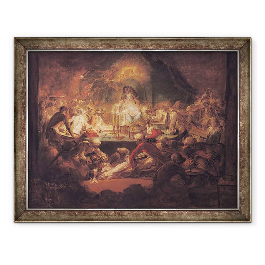 Tablou inramat - Gabriel de Saint-Aubin - Francmasonii Maimuta, 70 x 90 cm