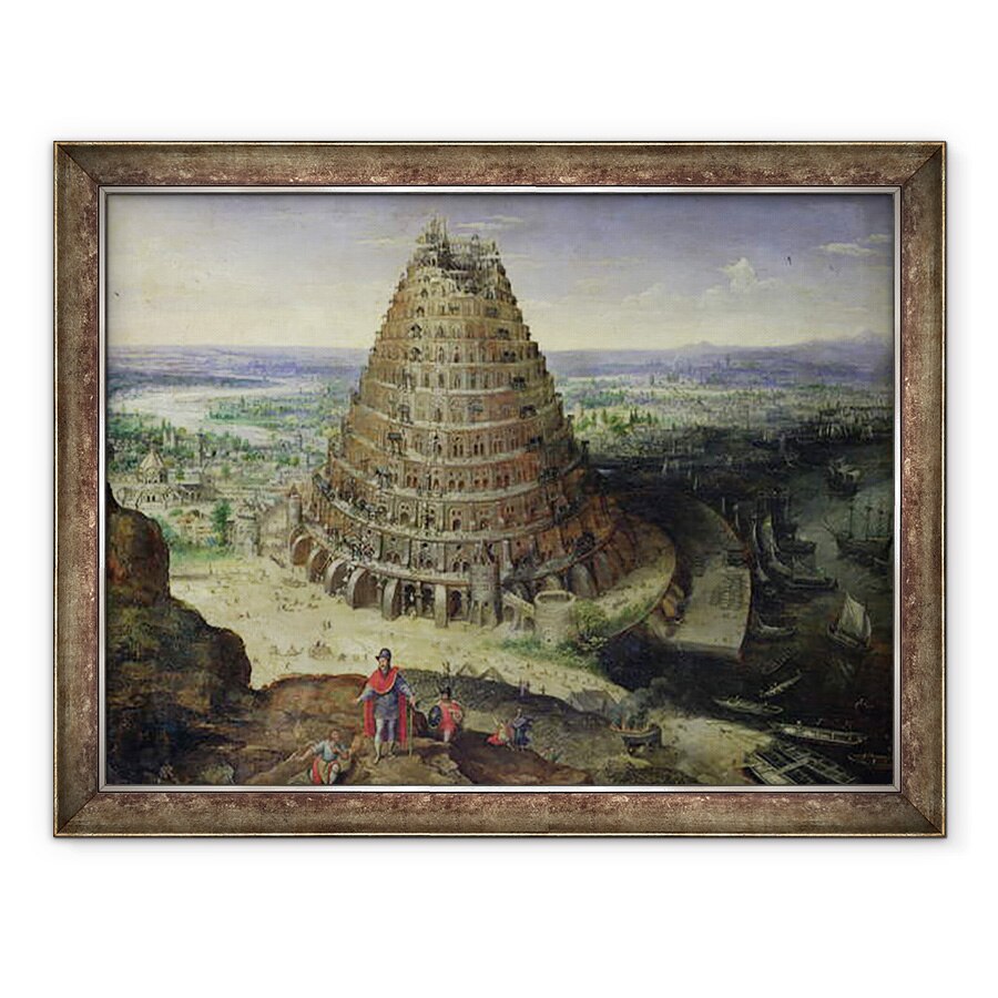 Tablou inramat - Lucas van Valckenborch - Turnul Babel, 60 x 80 cm