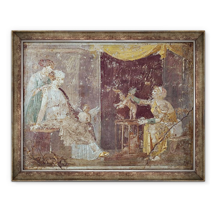 Roman - Nő eladási Cupids, a Stabiae, Keretezett kép, 60 x 80 cm
