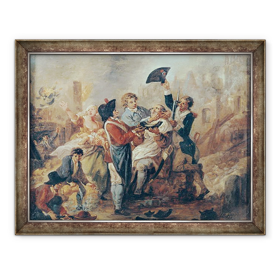 Tablou inramat - Louis Joseph Watteau - Cana de barbierit din Lille, 70 x 90 cm