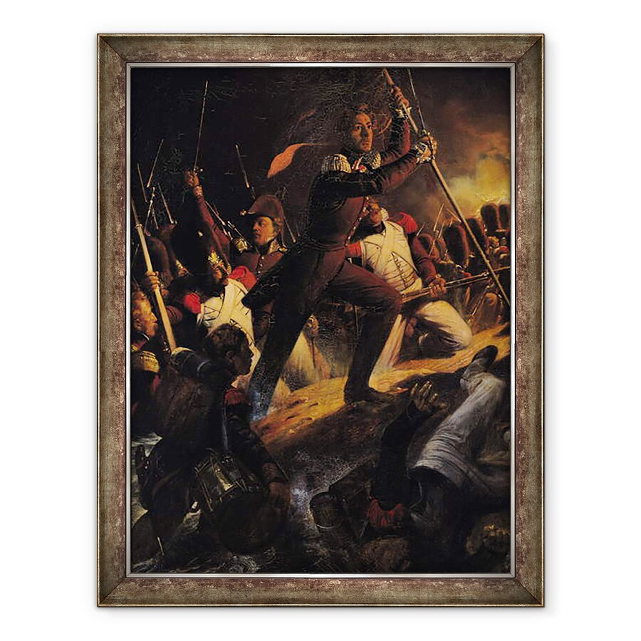 Tablou inramat - Hippolyte Delaroche - Charles-Amedee-Albert de Savoie, Print de Carignan 1798-1849 conducand asaltul la asediul Trocadero, 31 august 1823, 60 x 80 cm