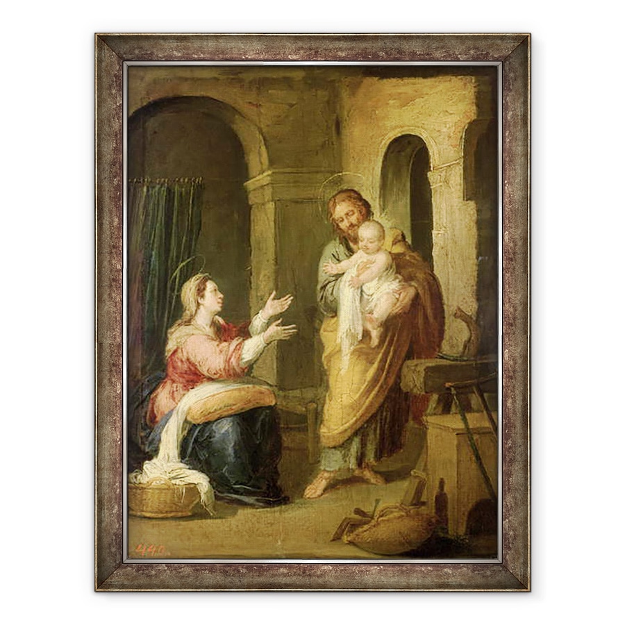 Tablou inramat - Bartolome Esteban Murillo - Sfanta familie, 60 x 80 cm