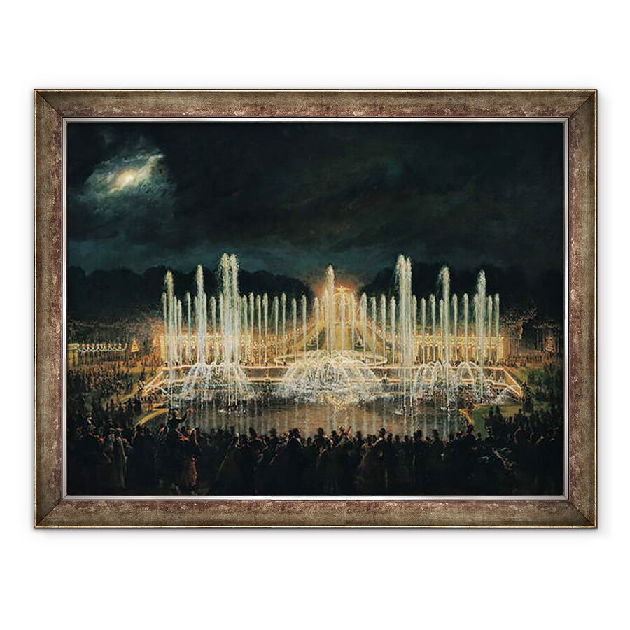 Tablou inramat - Eugene-Louis Lami - Fantana iluminata in Bassin de Neptun in onoarea Printului Francisco de Assisi de Bourbon 1822-1902 21 august 1864, 70 x 90 cm