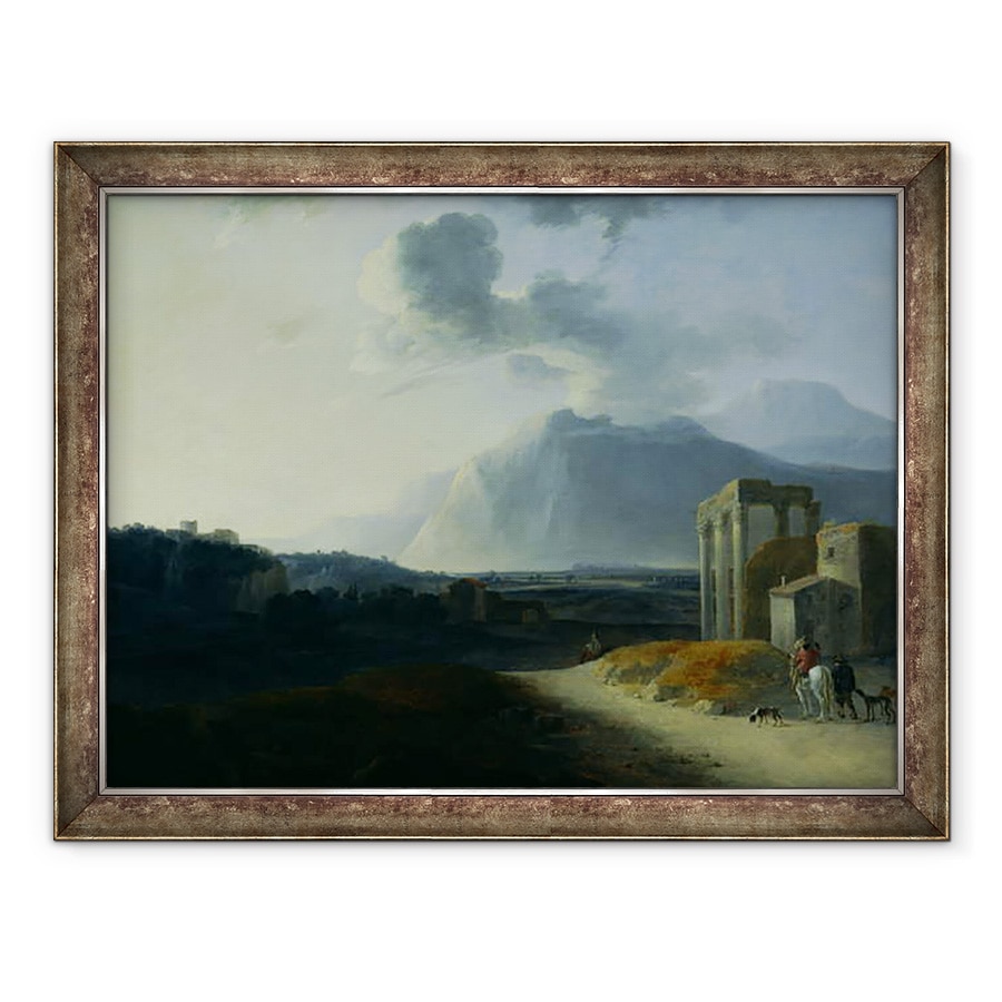 Tablou inramat - Willem Schellinks - Peisaj cu Muntele Stromboli, 70 x 90 cm