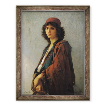 Tablou inramat - Charles Landelle - Tanar sarb boem, 60 x 80 cm Tablou inramat - Charles Landelle - Tanar sarb boem, 60 x 80 cm