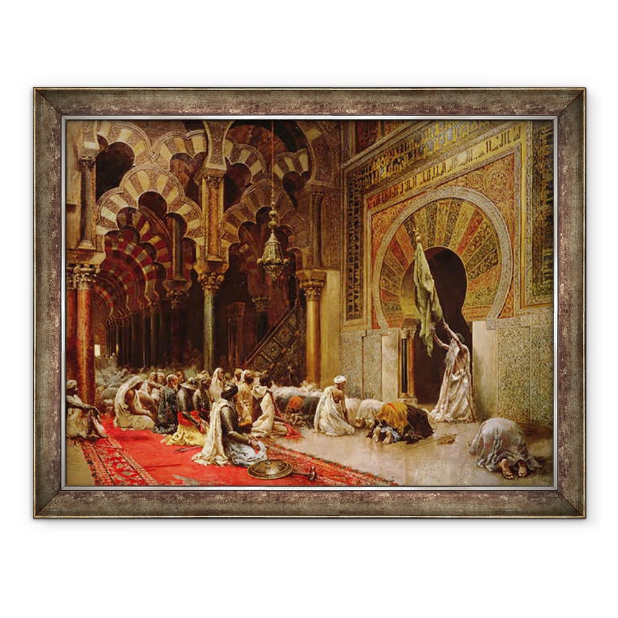 Tablou inramat - Edwin Lord Weeks - Interiorul Moscheii de la Cordoba, 60 x 80 cm