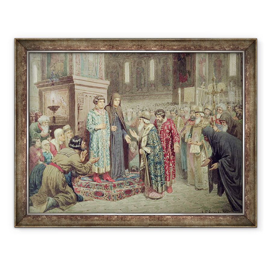 Tablou inramat - Aleksei Danilovich Kivshenko - Consiliul de apel Michael F. Romanov 1596-1645 la domnie, 60 x 80 cm