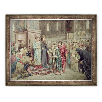 Tablou inramat - Aleksei Danilovich Kivshenko - Consiliul de apel Michael F. Romanov 1596-1645 la domnie, 60 x 80 cm Tablou inramat - Aleksei Danilovich Kivshenko - Consiliul de apel Michael F. Romanov 1596-1645 la domnie, 60 x 80 cm