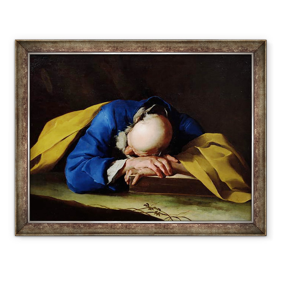 Tablou inramat - Giuseppe Antonio Petrini - Sfantul Petru sau Sfantul Jerome Dormind, 70 x 90 cm