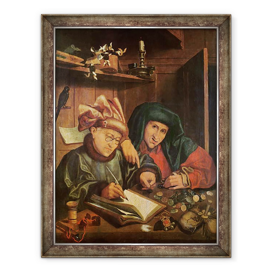 Tablou inramat - Marinus van Reymerswaele - Creditorii, 60 x 80 cm