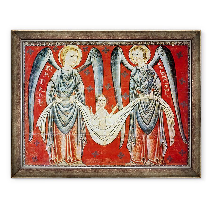 Tablou inramat - Master of the Llusanes - Sfantul Gabriel si Sfantul Rafael, 60 x 80 cm