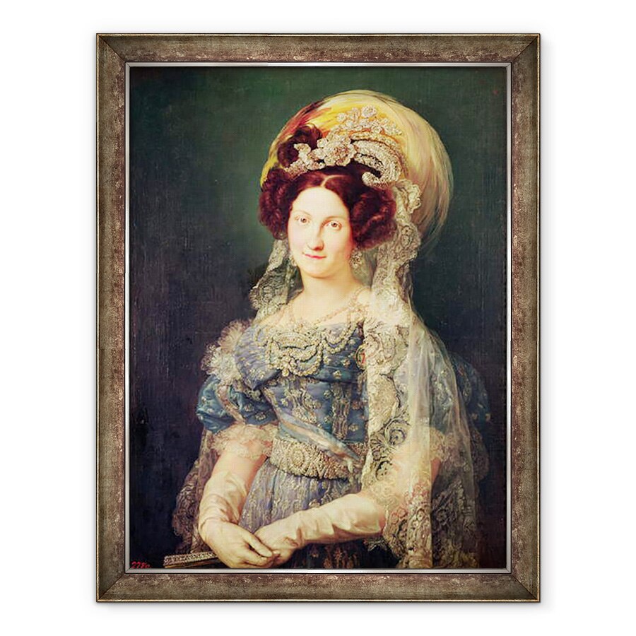 Tablou inramat - Vicente Lopez y Portana - Maria Christina de Bourbon-Sicile 1806-78 Regina Spaniei, 60 x 80 cm