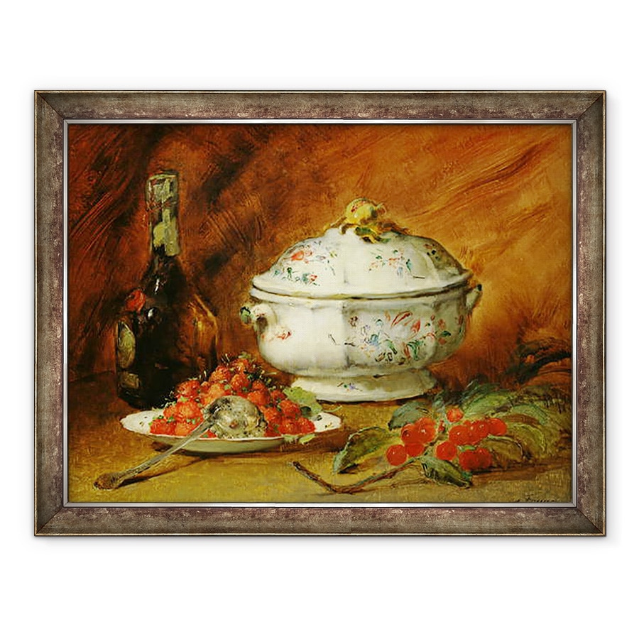 Tablou inramat - Guillaume Romain Fouace - Natura moarta cu supa de turta, 70 x 90 cm