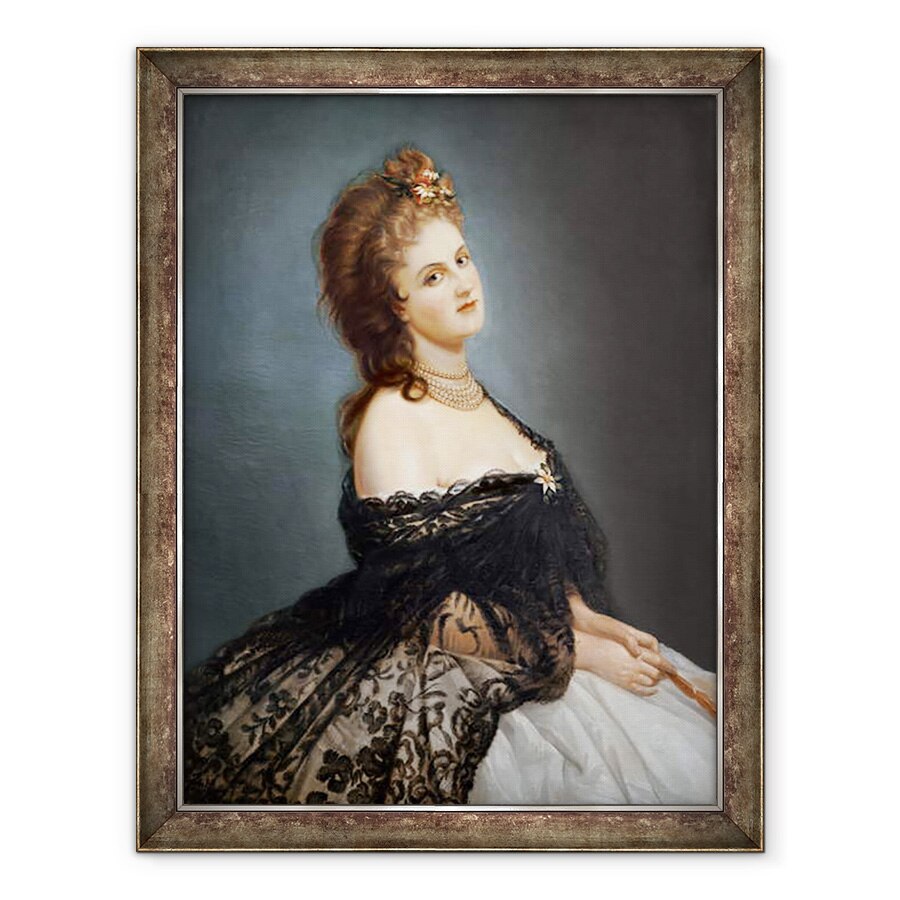 Tablou inramat - Scoala Italiana - Portret De Virginia Oldoini 1837-99 Contesa De Castiglione, 70 x 90 cm