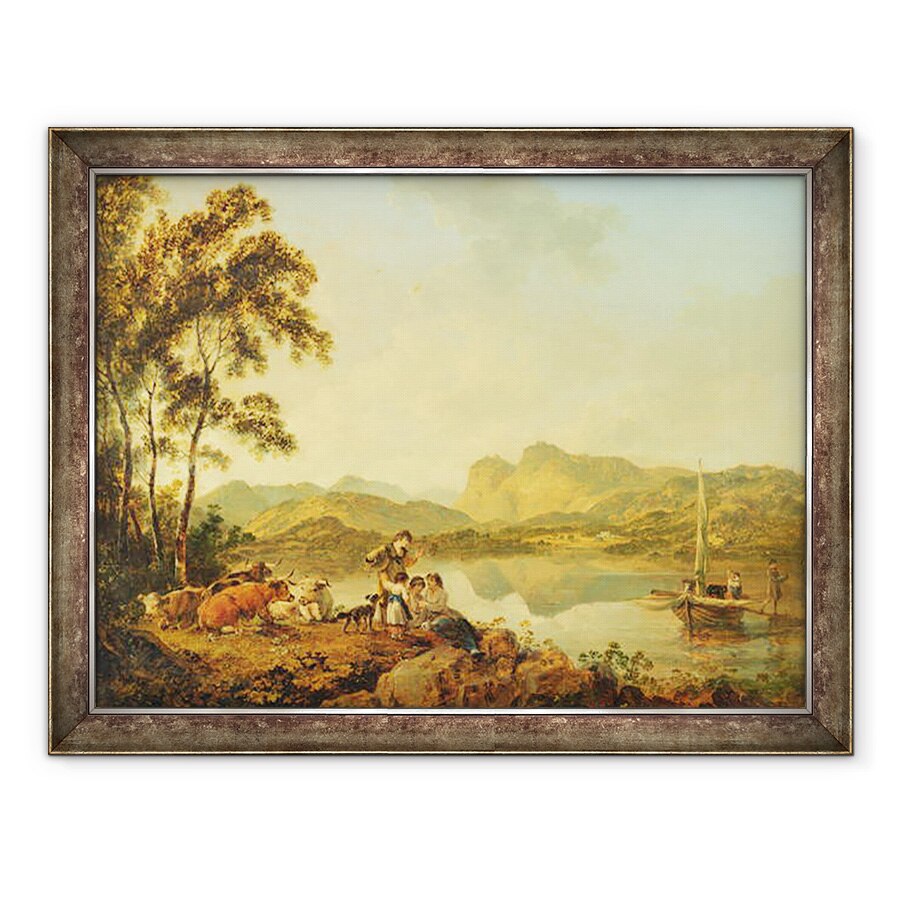 Tablou inramat - Julius Caesar Ibbetson - Langdale Pikes din Lowood, 60 x 80 cm