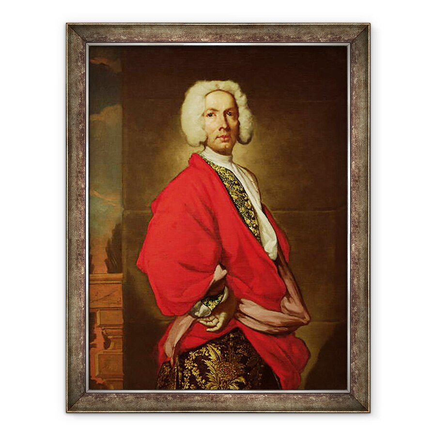 Tablou inramat - Giuseppe Ghislandi - Portretul unui om, identificat anterior ca fiind contele Galeatius Secco Suardo, 70 x 90 cm
