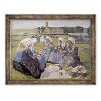 Tablou inramat - Charles Cottet - Femeile din Plougastel la gratierea Notre-Dame de la Palud, 60 x 80 cm Tablou inramat - Charles Cottet - Femeile din Plougastel la gratierea Notre-Dame de la Palud, 60 x 80 cm