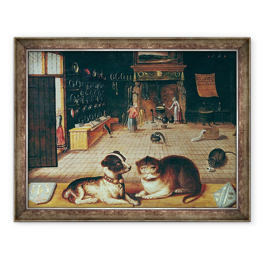 Tablou inramat - Scoala flamanda - Proverb, 60 x 80 cm