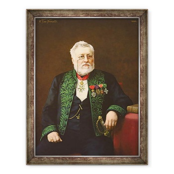 Tablou inramat - Alexandre Piot-Normand - Portretul lui Leon Renier 1809-85 1888, 70 x 90 cm Tablou inramat - Alexandre Piot-Normand - Portretul lui Leon Renier 1809-85 1888, 70 x 90 cm