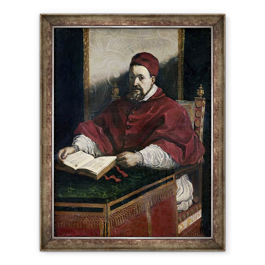 Tablou inramat - Guercino Giovanni Francesco Barbieri - Papa Grigore al XV-lea 1554-1623, 60 x 80 cm