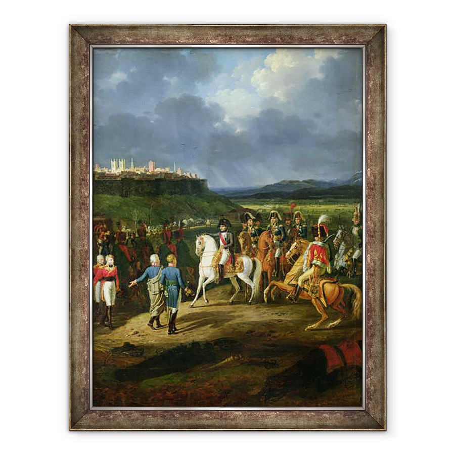 Tablou inramat - Hippolyte Lecomte - Prizonierii englezi de la Astorga fiind prezentati lui Napoleon Bonaparte 1769-1821 in 1809, detaliu II, 60 x 80 cm