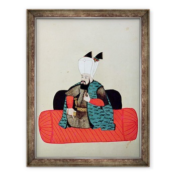 Tablou inramat - Scoala Islamica - Dna 1671 Amurath Murad III 1546-95 c.1580, 60 x 80 cm Tablou inramat - Scoala Islamica - Dna 1671 Amurath Murad III 1546-95 c.1580, 60 x 80 cm