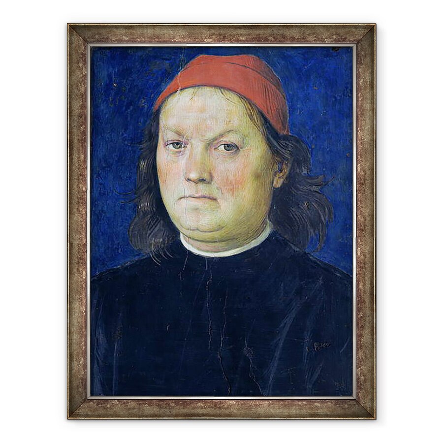 Tablou inramat - Pietro Perugino - Autoportret, de la Sala dellUdienza, 70 x 90 cm