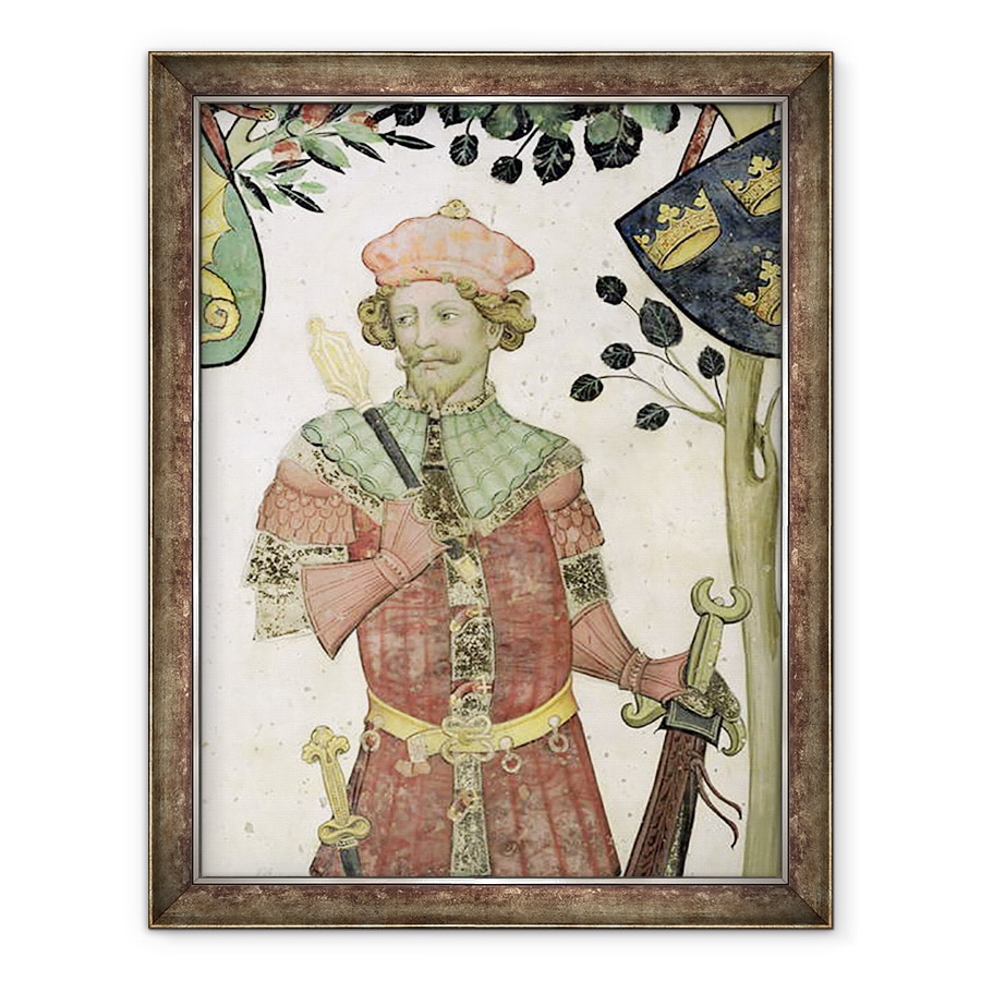 Tablou inramat - Giacomo Jaquerio - Cele Noua Worthies si cele noua femei demne, detalii ale lui Iuda Macabeul, 60 x 80 cm