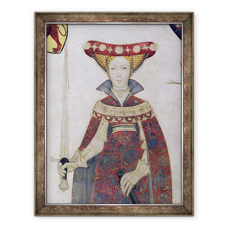 Tablou inramat - Giacomo Jaquerio - Cele noua Worthies si cele noua femei demne, detalii ale lui Hippolyte, 60 x 80 cm