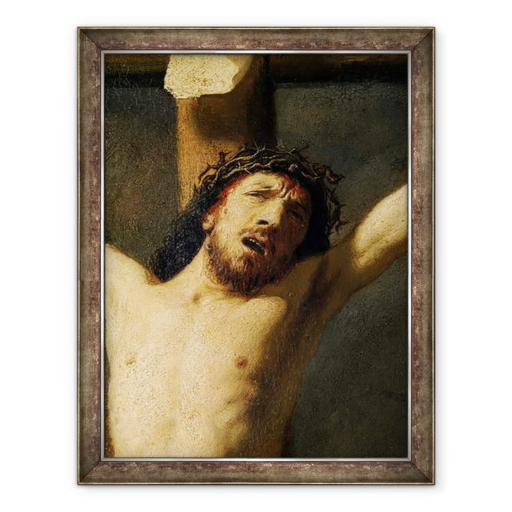 Rembrandt Harmensz van Rijn - Krisztus a kereszten, Keretezett kép, 70 x 90 cm