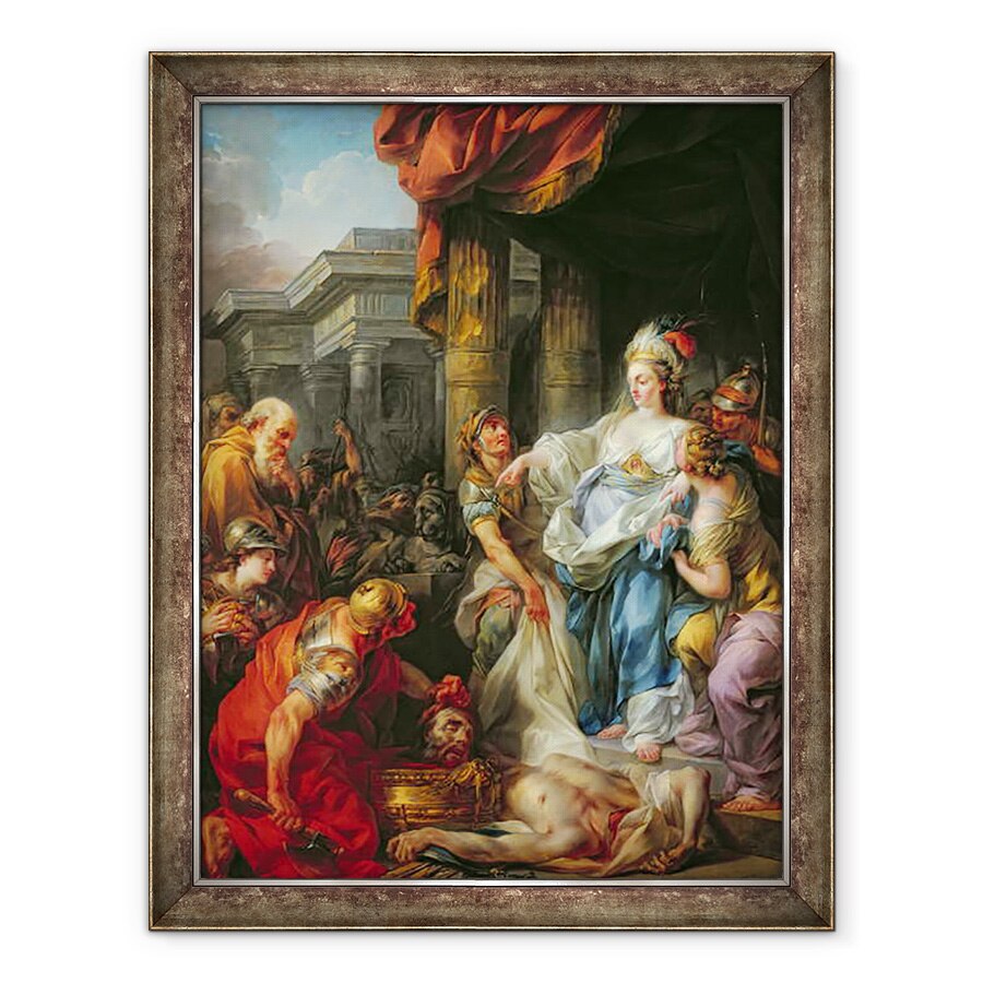 Tablou inramat - Jean-Simon Berthelemy - Decapitarea lui Cyrus al II-lea 600-530 i.Hr., 60 x 80 cm