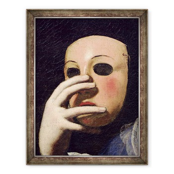 Tablou inramat - Lorenzo Lippi - Femeie cu o masca ulei pe panza, 60 x 80 cm Tablou inramat - Lorenzo Lippi - Femeie cu o masca ulei pe panza, 60 x 80 cm