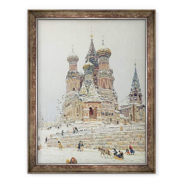 Nikolay Nikanorovich Dubovskoy - Szent Bazil-székesegyház, Vörös tér, Moszkva, Keretezett kép, 60 x 80 cm