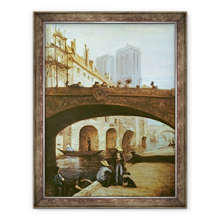 Tablou inramat - Honore Daumier - Notre-Dame de Paris, 60 x 80 cm