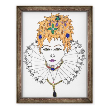 Tablou inramat - Daisy de Villeneuve - Queen Elizabeth I, 60 x 80 cm Tablou inramat - Daisy de Villeneuve - Queen Elizabeth I, 60 x 80 cm