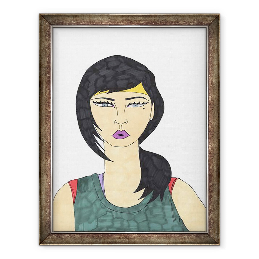 Tablou inramat - Daisy de Villeneuve - Fata cu coada de cal, 60 x 80 cm