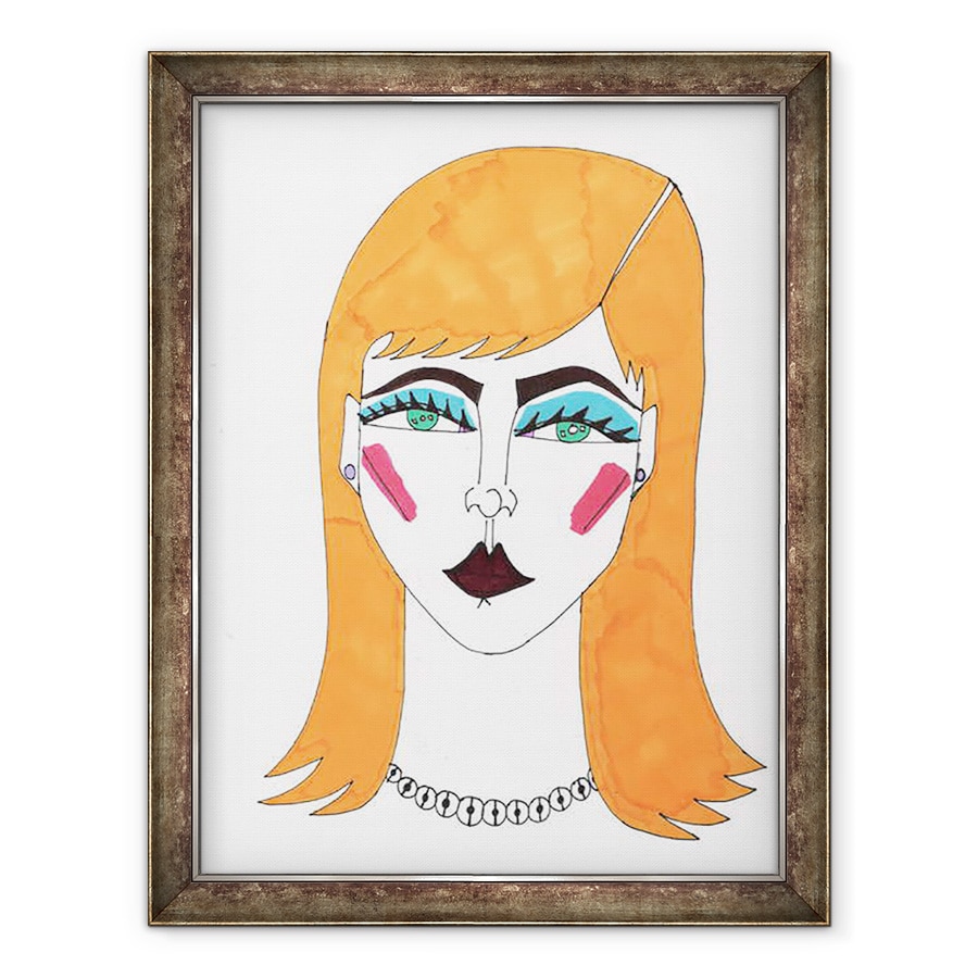 Tablou inramat - Daisy de Villeneuve - Blonde Girl, 60 x 80 cm