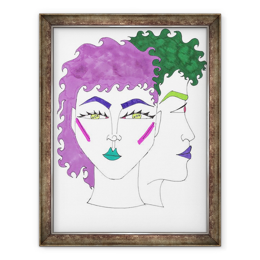 Tablou inramat - Daisy de Villeneuve - Fetele, 60 x 80 cm