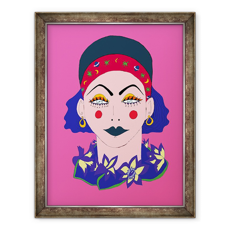 Tablou inramat - Daisy de Villeneuve - Doamna mistica, 60 x 80 cm
