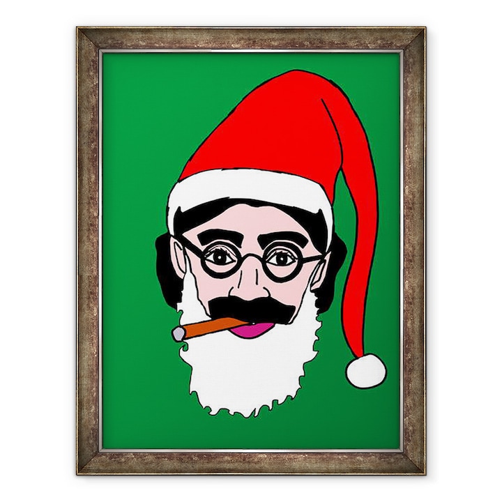 Daisy de Villeneuve - Groucho Marx Christmas, Keretezett kép, 60 x 80 cm