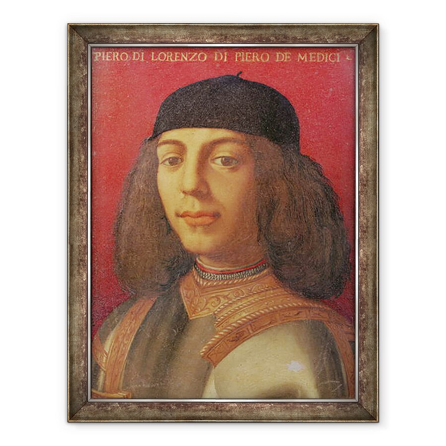 Tablou inramat - Agnolo di Cosimo Bronzino - Portret De Piero di Lorenzo de Medici, 70 x 90 cm