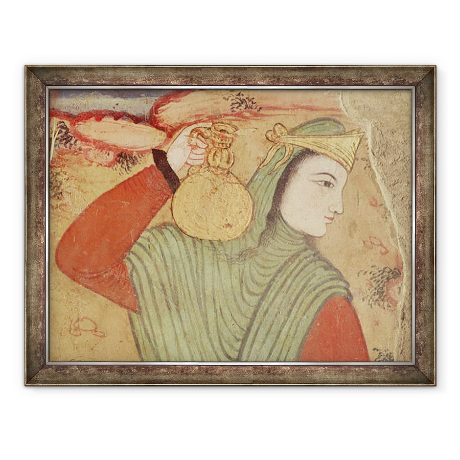 Tablou inramat - Scoala Persana - Omul care transporta vin de la Curtea de Shah Abbas I, 70 x 90 cm