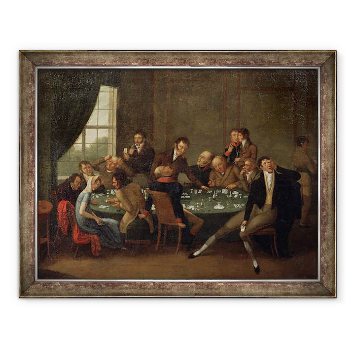 Tablou inramat - Scoala Rusa - Casa de jocuri de noroc, 70 x 90 cm